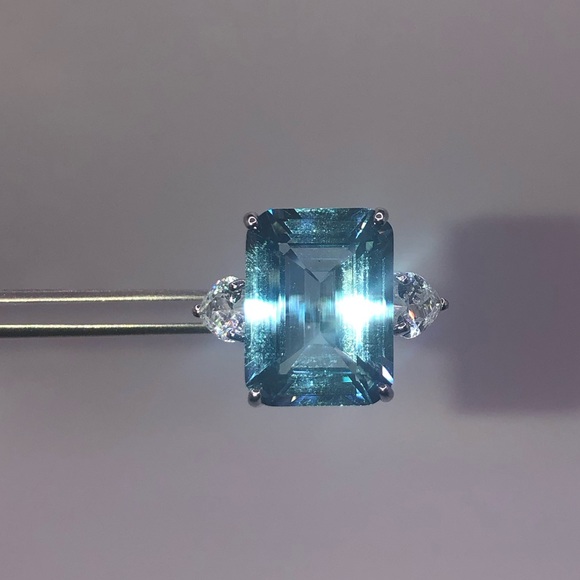8ct London Blue Topaz Ring - Picture 7 of 10